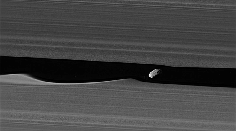 Daphnis satellite naturel de Saturne est une faiseuse de vagues