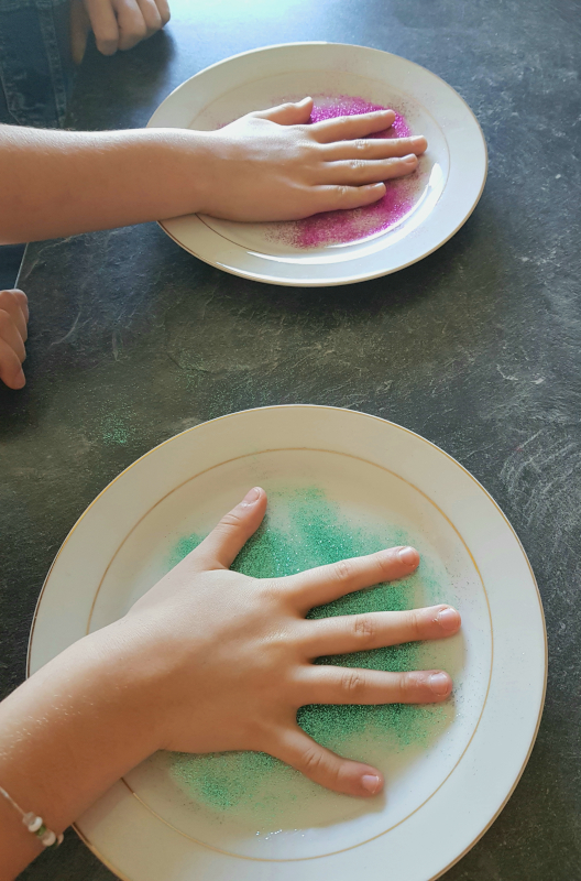 handpalmen op de glitter