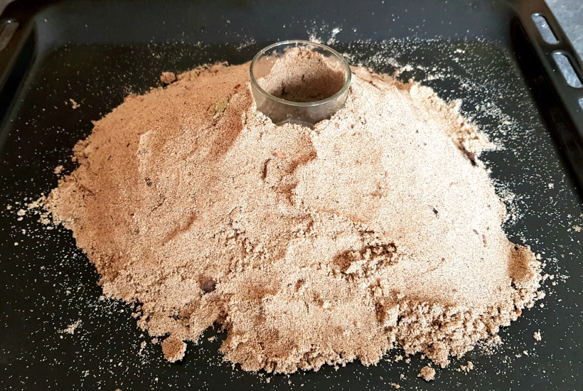 creation of a volcano with sand