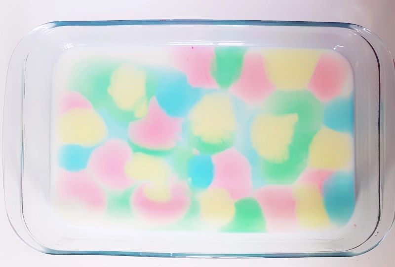 color mixing magic milk experiment