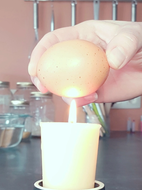 egg on a flame