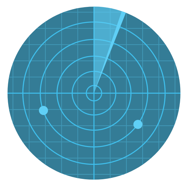 image carrée illu radar blue curiokids