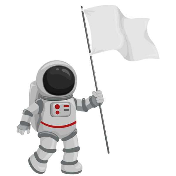 astronaute drapeau - curiokids - manger dans l'espace